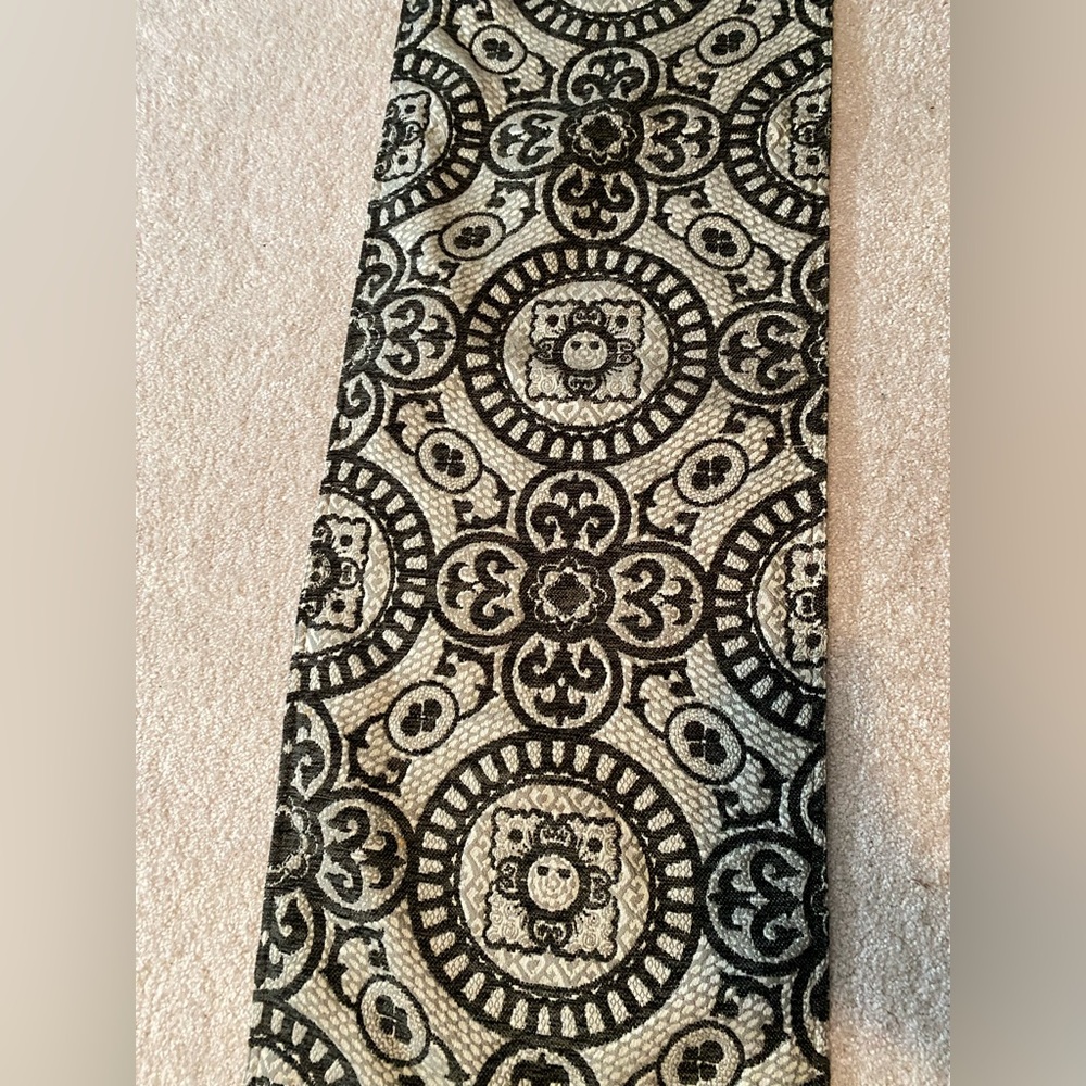 Black and Cream table runner 72” length